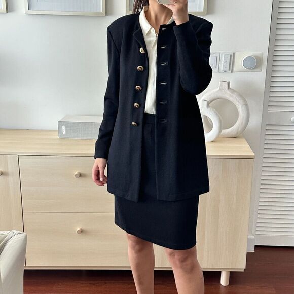 St. John Collection Skirt Suit Womens Small Santana Knit Jacket Blazer 2 pc Set - Picture 4 of 13